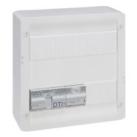 Logo Coffret double play avec brassage - 13 modules - 4 prises rj 45 + rpartiteur tv 413228