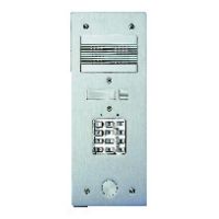 Logo Platine de rue srie 200 audio troite+clavier cod - faade alu 4 mm - 1 appel 308401