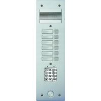 Logo Platine de rue srie 200 audio troite+clavier cod - faade alu 4 mm - 6 appels 308406