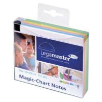 Logo Legamaster paquet de 250 notes magic chart assortis, lectrostatiques, format : 10 x 10 cm + 1 marqu 385833