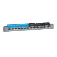 Logo Bornier de rpartition ip 2x - terre - 3p+n - 1 connex 425mm - vert - l 227 mm 404814