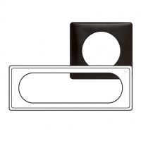 Logo Plaque cliane - mtal - 6/8 modules - carbone 068986