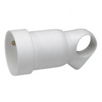 Logo Prolongateur 2p+t - 16 a - plastique - anneaux - blanc - tiq 050104