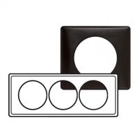 Logo Plaque cliane - mtal - 3 postes pour rnovation - carbone 068989