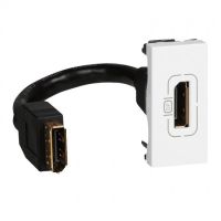 Logo Prises display port - pr�connectoris�e - 1 module - blanc 078791