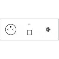 Logo Art d'arnould - epure - prise 2p+t + rj 45 + tv - acier miroir 67637