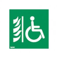 Logo Etiquette eco de signalisation amovible et recyclable - espace attente s�curis� 062689