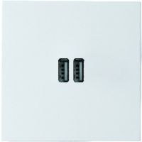 Logo Art d'arnould - epure - chargeur double usb 1500 ma - blanc satin 67922