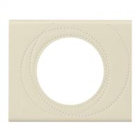 Logo Plaque c�liane - mati�res - 1 poste - cuir perle couture 069431