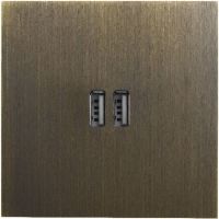 Logo Art d'arnould - epure - chargeur double usb 1500 ma - bronze 67322