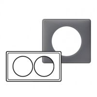 Logo Plaque cliane - poudr - 2 postes pour rnovation - schiste 066738