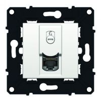 Logo Prise rj 45 cat. 6 stp (grade 3) - espace evolution - blanc 64026