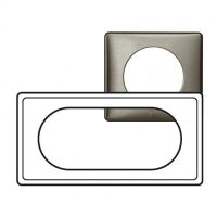 Logo Plaque c�liane - m�tal - 4/5 modules - tungst�ne 068975