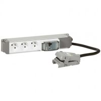 Logo Bloc nourrice �quip� - prise 2p+t et disj diff- cordon avec connect easybar l3+n 031174