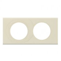 Logo Plaque c�liane - mati�res - 2 postes - cuir perle couture 069432