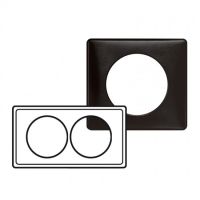 Logo Plaque c�liane - m�tal - 2 postes pour r�novation - carbone 068988