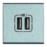 Logo Chargeur usb prise double livinglight - 5 v - 230 v - tech - 2 modules 42852