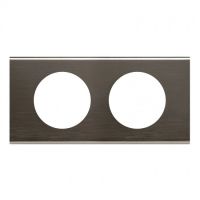 Logo Plaque c�liane - mati�res - 2 postes - black nickel 069032