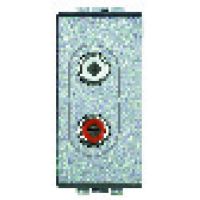 Logo Connecteur 2 x rca livinglight - tech - 1 module 4281