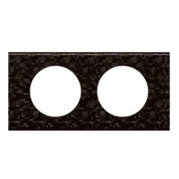 Logo Plaque cliane - matires - 2 postes - cuir pixel 069452