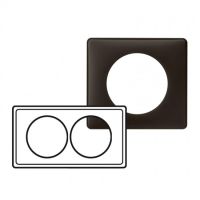 Logo Plaque cliane - poudr - 2 postes pour rnovation - basalte 066748