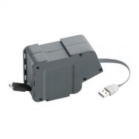 Logo Module bureau encastr prog mosaic - 1x2p+t/chargeur usb/enrouleur rj45 - mtal 054067