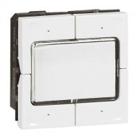 Logo Commande filaire bus/knx programme mosaic - 4 touches/4 appuis - blanc 078491