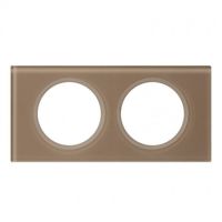 Logo Plaque cliane - matires - 2 postes - verre moka 069462