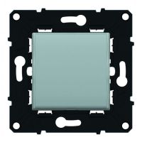 Logo Poussoir lumineux porte-tiquette 6 a - 250 v~ espace evolution -blanc/magnsium 64016
