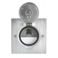Logo Platinum - prise de sol carre rj 45 cat. 6 ftp - systme connexion lcs - inox 48271