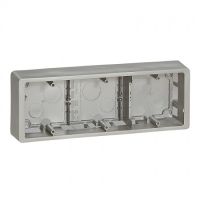 Logo Cadre saillie cliane - 3 postes horizontal/vertical - titane 080246