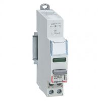 Logo Poussoir modulaire - double fonction voyant 1 no + led vert 12/48 v~/= - 1 mod 412912