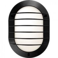 Logo Hublot chartres ovale alu jupe a grille noir e27 / cfli 15w 654276