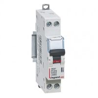Logo Disjoncteur dnx 4500 - vis/vis - u+n 230v~ 20a - 4,5ka - courbe d - 1 mod 406803