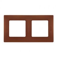 Logo Plaque 2 postes nilo - cacao 096718
