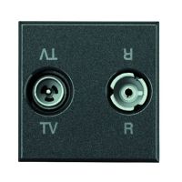 Logo Prise tv - fm 2 modules - axolute anthracite 4213