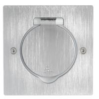 Logo Platinum - platine rectangulaire simple poste � �quiper - ip44/ik08 -inox bross� 48275