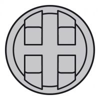 Logo Enjoliveur cliane - prise quadruple pour rseau optimum auto - titane 068494
