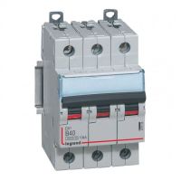 Logo Disj dx 6000 -vis/vis- 3p- 400v~ - 40a-10ka - courbe b-peigne hx trad 3p- 3m 407536