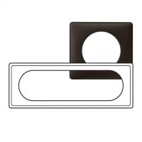 Logo Plaque cliane - poudr - 6/8 modules - basalte 066746