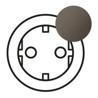 Logo Enjoliveur cliane - prise 2p+t standard germanique - graphite 067931