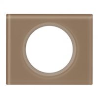 Logo Plaque cliane - matires - 1 poste - verre moka 069461
