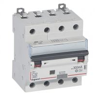 Logo Disj diff dx 6000 -vis/vis- 4p 400v~ -32a - type a 300ma-10 ka- courbe c - 4m 411242