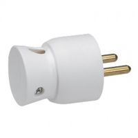 Logo Fiche 2p+t - 16 a - plastique - sortie latrale - blanc - tiq 050101