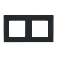 Logo Plaque 2 postes nilo - onyx 096711