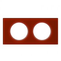 Logo Plaque cliane - matires - 2 postes - verre carmin 069472