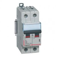 Logo Disj dx 6000 -vis/vis- 2p - 230/400v~ -6a -10ka-courbe c-peigne hx trad 2p- 2m 407780