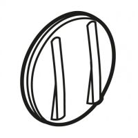 Logo Enjoliveur cliane - double vv/poussoir - doigt troit blanc 065002