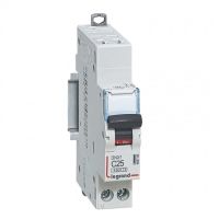 Logo Disjoncteur dnx 4500 - auto/vis - u+n 230v~ 25a - 4,5ka - courbe c - 1 mod 406785