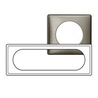 Logo Plaque cliane - mtal - 6/8 modules - tungstne 068976
